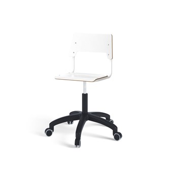 Stol Como FSC BX gas (hög) hjul mellan sits vitt stativ