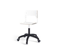 Stol Como FSC BX gas (låg) hjul mellan sits vitt stativ