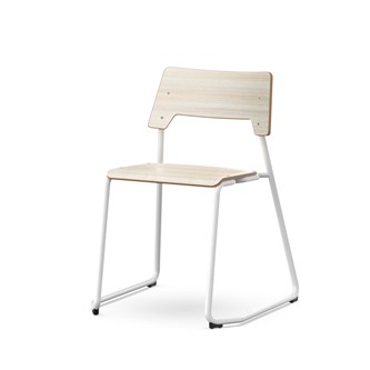 Stol Como FSC BX medstativ sh 45 cm stor sits vitt stativ