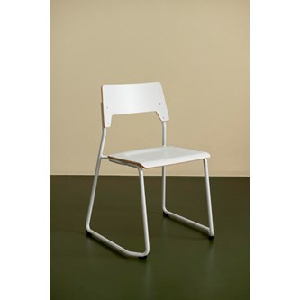 Stol Como FSC BX medstativ sh 45 cm stor sits vitt stativ