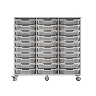 Svea förvaring H100 ljusgrå små backar Gratnell