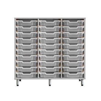 Svea förvaring H100 ljusgrå små backar Gratnell