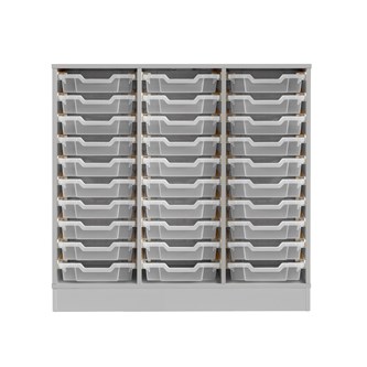 Svea förvaring H100 ljusgrå små backar Gratnell