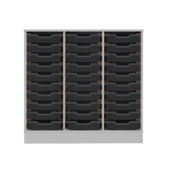 Svea förvaring H100 ljusgrå små backar Gratnell