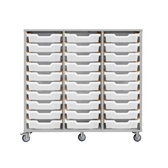 Svea förvaring H100 ljusgrå små backar Gratnell