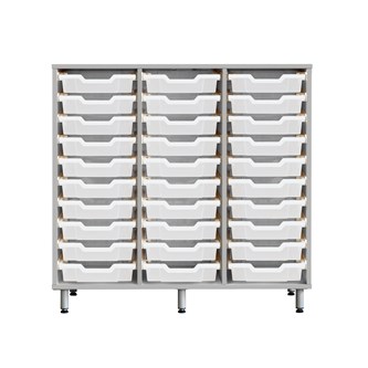 Svea förvaring H100 ljusgrå små backar Gratnell