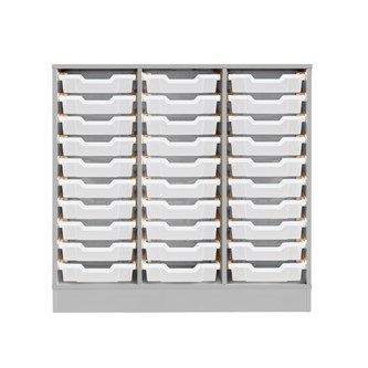 Svea förvaring H100 ljusgrå små backar Gratnell