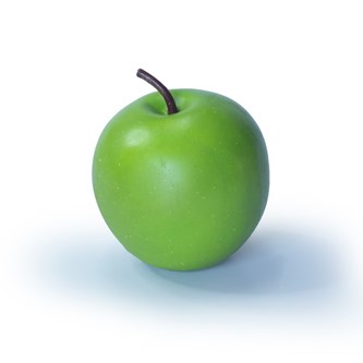 Green rubber toys Lekmat frukter 10-delar