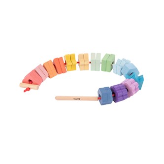 Regnbågsfärgade former på tråd