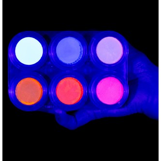 Grimas liten sminkpalett, fluorescerande färger