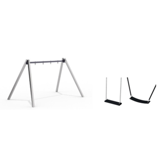 Gungställning 2-sits stål