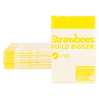 Strawbees Konstruktionsrör, gula