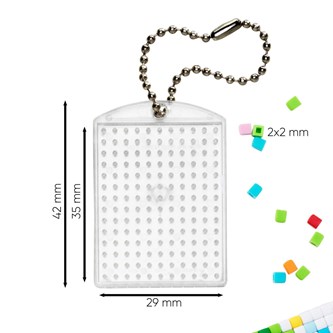 Pixel nyckelring/platta 10-pack