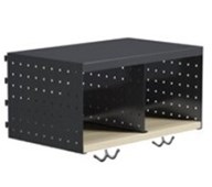 Wille Klädfack 2-fack (25 cm) B50 cm med 2 st ankarkrokar i metall/fack