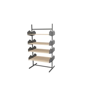 Wille bibliotek fristående trähyllplan 90 cm