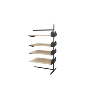 Wille påbyggnad bibliotek fristående trähyllplan 90 cm