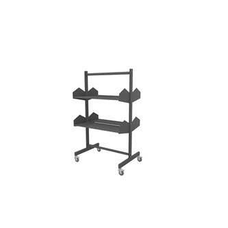 Wille bokvagn plåthyllplan