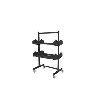 Wille bokvagn plåthyllplan