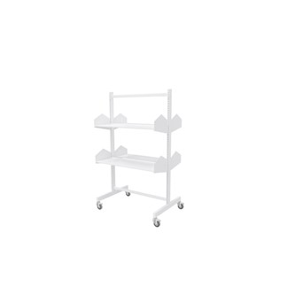 Wille bokvagn plåthyllplan