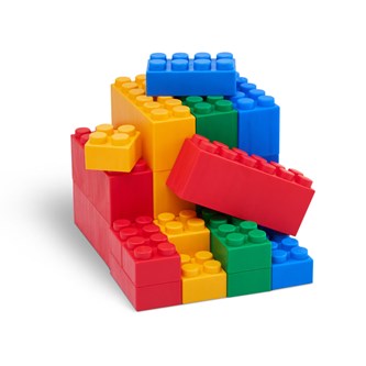 Byggklossar mjuka i plast, 96 delar