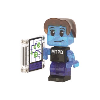 Magna-Tiles Polisstation, 35 delar