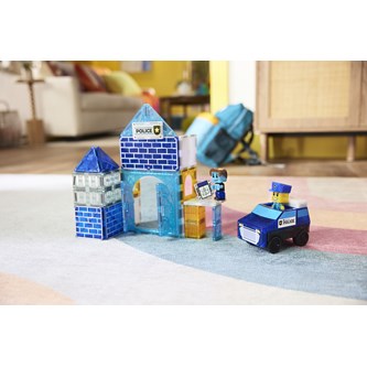 Magna-Tiles Polisstation, 35 delar