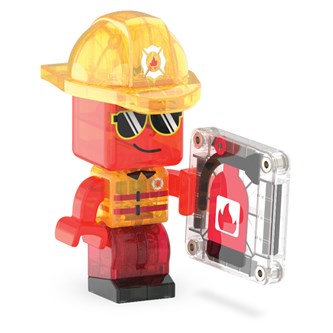 Magna-Tiles Brandbil med figur, 27 delar