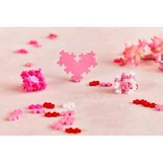 PLUS-PLUS Röd och Rosa mix, 1 200 delar