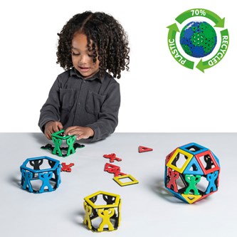 Polydron Magnetiskt Set med figurer, 54 delar