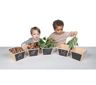 Sorteringslådor i trä, 5 delar