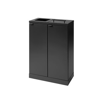 Bica advanced 2-fack avfallssortering lock/öppet inkast 2x65 l