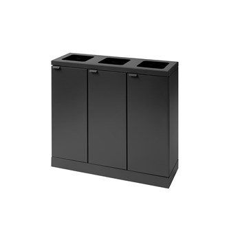 Bica basic 3-fack avfallssortering öppna inkast 3x45 l