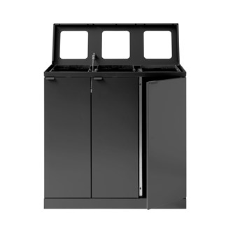 Bica advanced 3-fack avfallssortering öppna inkast 3x65 l