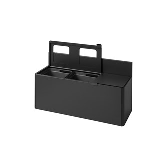 Bica basic 3-fack vägghängd avfallssortering lock/öppna inkast 3x15 l