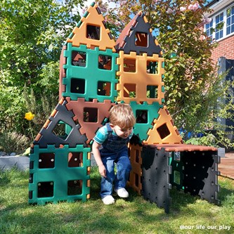 Polydron byggklossar XL, naturfärger, 36 delar