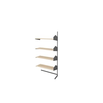 Wille påbyggnad bibliotek L-stativ trähyllplan 90 cm