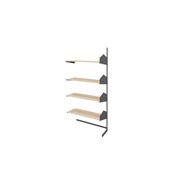 Wille påbyggnad bibliotek L-stativ trähyllplan 90 cm