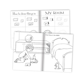 Målarbok Lär dig rita, enkla former