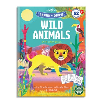 Målarbok Lär dig rita, vilda djur