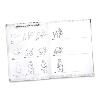 Målarbok Lär dig rita, vilda djur