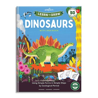 Målarbok Lär dig rita, dinosaurier