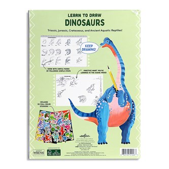 Målarbok Lär dig rita, dinosaurier