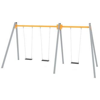 SWING ST0591 hög gungställning med 3 sitsar