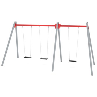SWING ST0591 hög gungställning med 3 sitsar