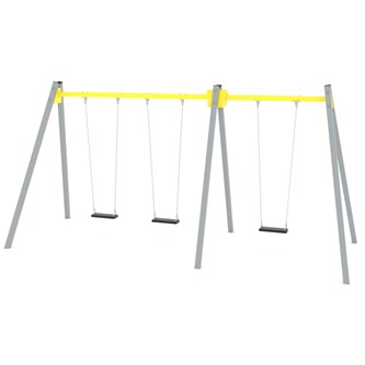 SWING ST0591 hög gungställning med 3 sitsar
