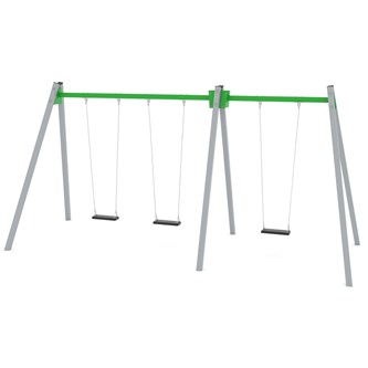 SWING ST0591 hög gungställning med 3 sitsar