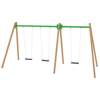 SWING ST0591 hög gungställning med 3 sitsar