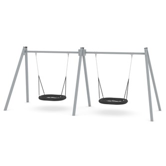 SWING ST0597 hög gungställning med dubbla fågelbogungor