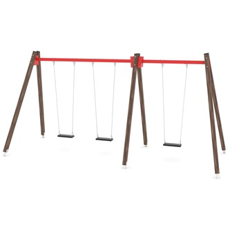SWING WD0591 hög gungställning med 3 sitsar