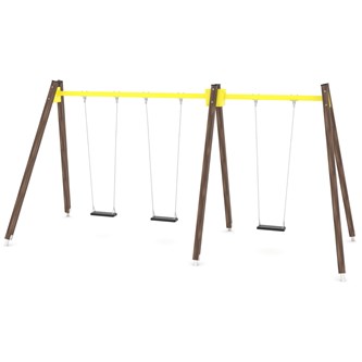 SWING WD0591 hög gungställning med 3 sitsar